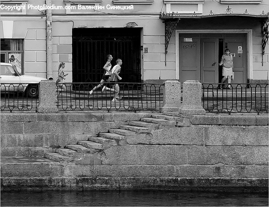 People, Person, Human, Bench, Automobile, Car, Vehicle