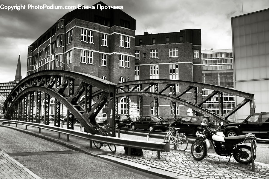 Assembly Line, Factory, Motor, Motorcycle, Vehicle, City, Downtown
