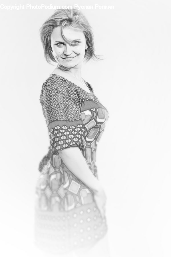 Human, People, Person, Drawing, Sketch, Female, Portrait
