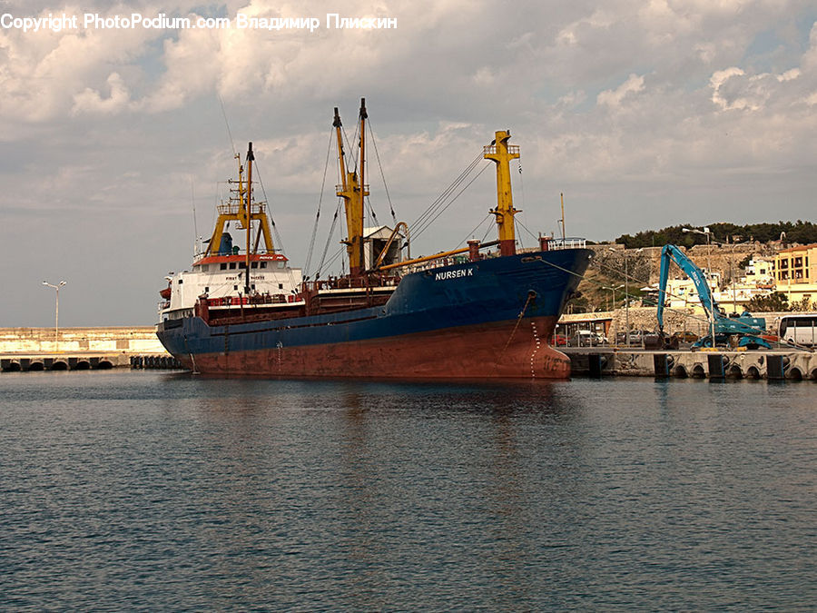 Ferry, Freighter, Ship, Tanker, Vessel, Bridge, Barge