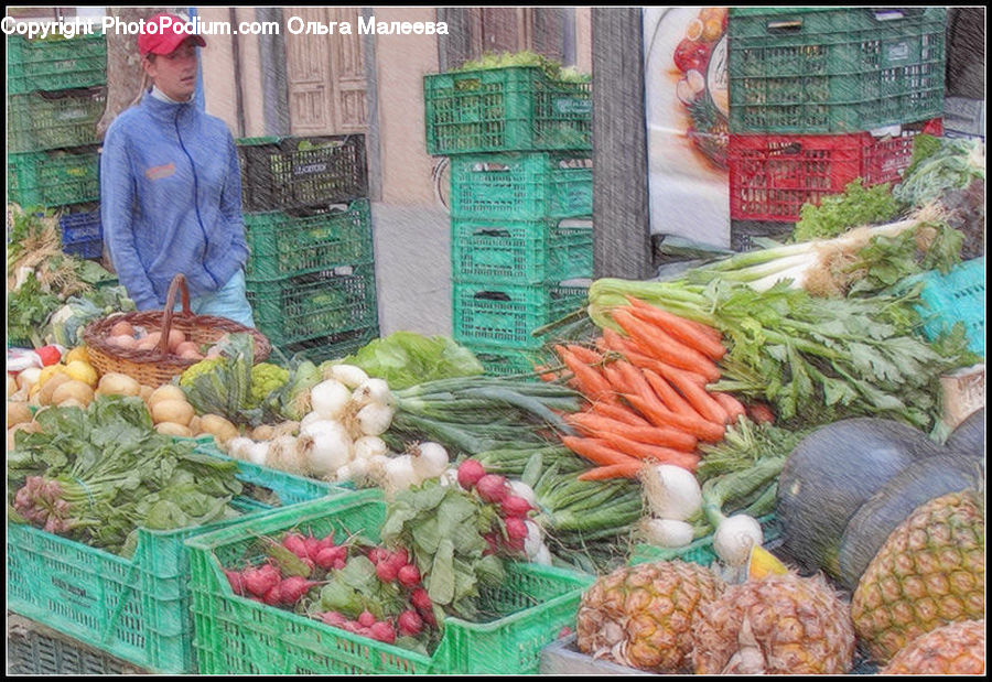 People, Person, Human, Plant, Potted Plant, Bazaar, Market