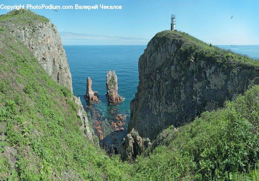 Cliff, Outdoors, Coast, Island, Land, Sea, Promontory