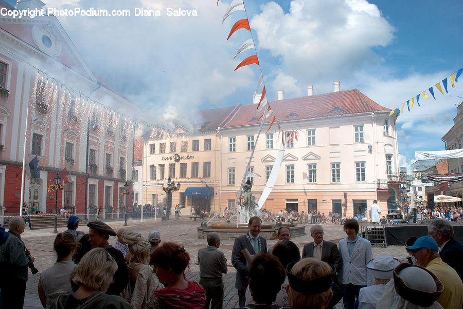 People, Person, Human, Crowd, Architecture, Downtown, Plaza