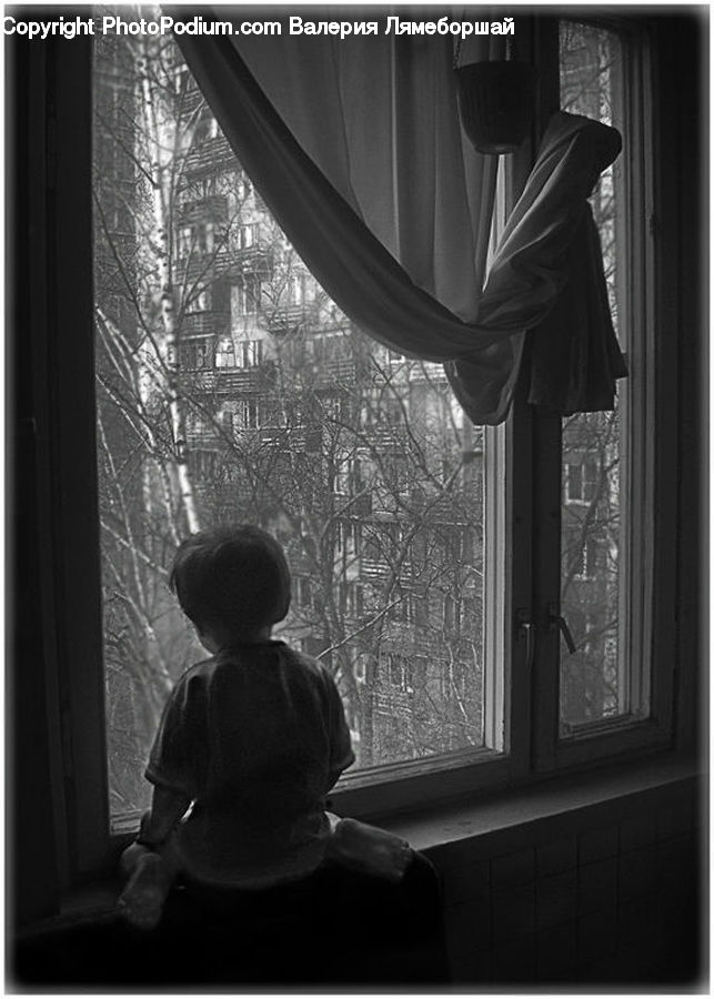 Human, People, Person, Curtain, Home Decor, Portrait