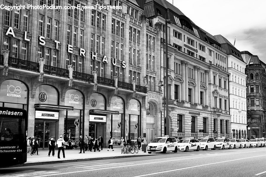 Bus, Vehicle, Newsstand, Shop, Intersection, Road, City