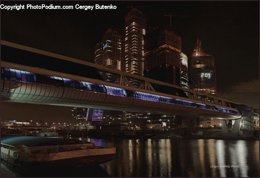 City, Downtown, Metropolis, Urban, Building, Housing, Boat