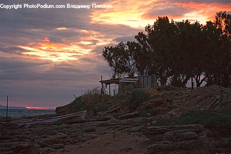 Dawn, Dusk, Red Sky, Sky, Sunrise, Sunset, Coast