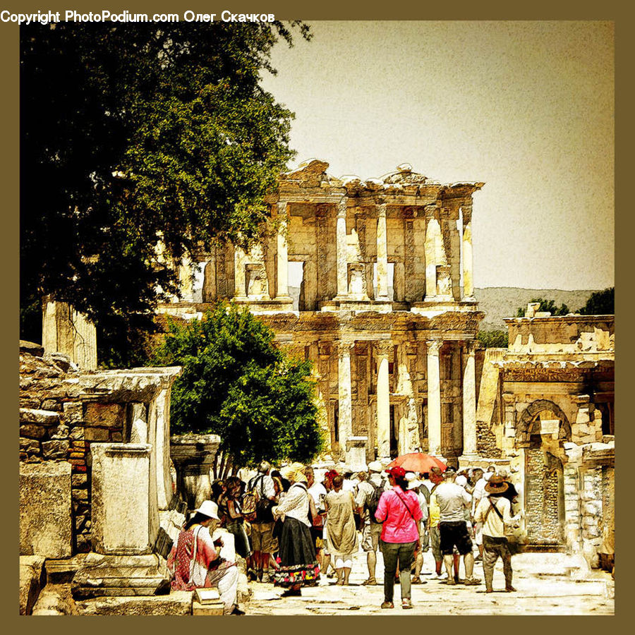 Architecture, Housing, Monastery, People, Person, Ancient Egypt, Column