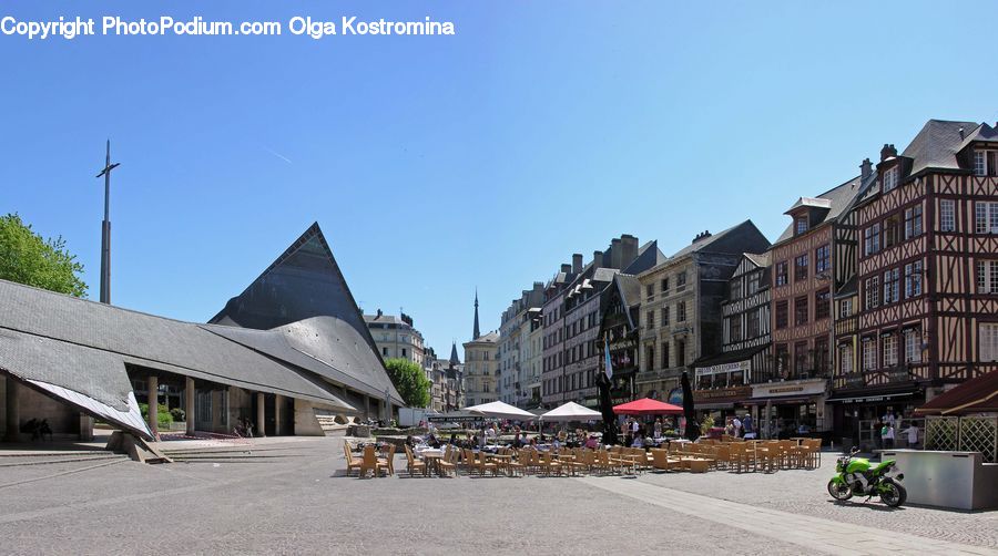 Building, Downtown, Town, Neighborhood, Architecture, Plaza, Town Square