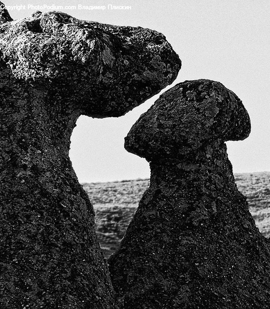 Art, Sculpture, Statue, Silhouette, Rock