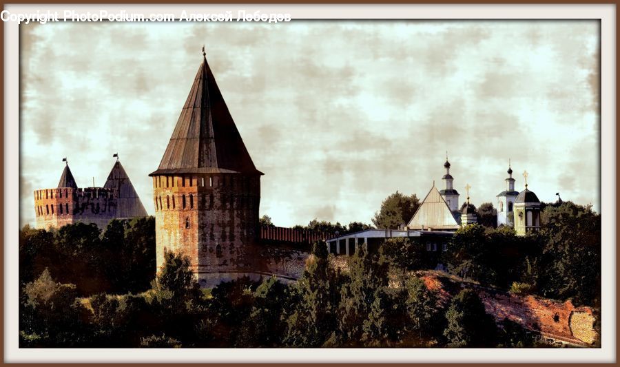 Plant, Potted Plant, Architecture, Castle, Fort, Church, Worship