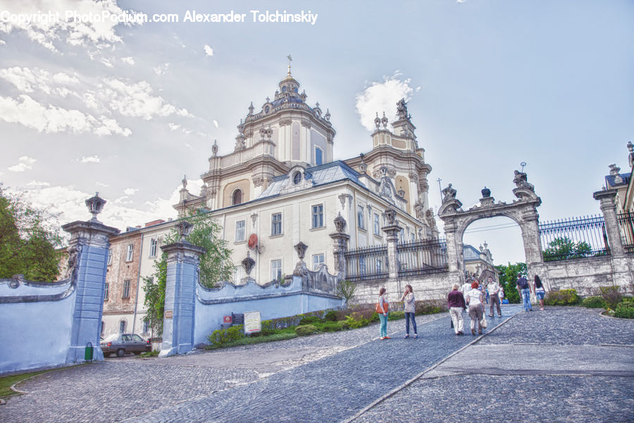 Building, Housing, Villa, Architecture, Downtown, Plaza, Town