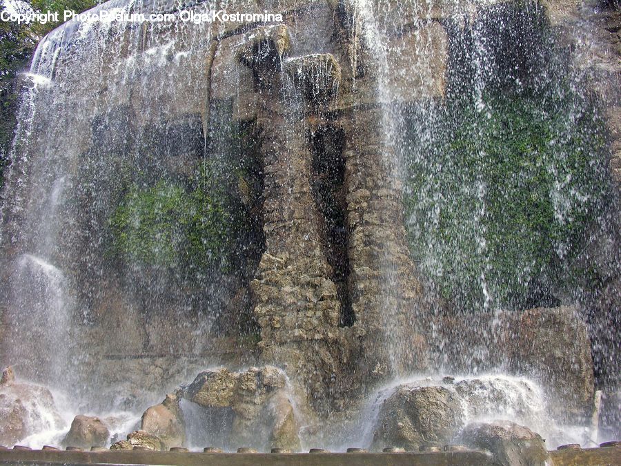 Fountain, Water, Outdoors, River, Waterfall, Sea, Sea Waves