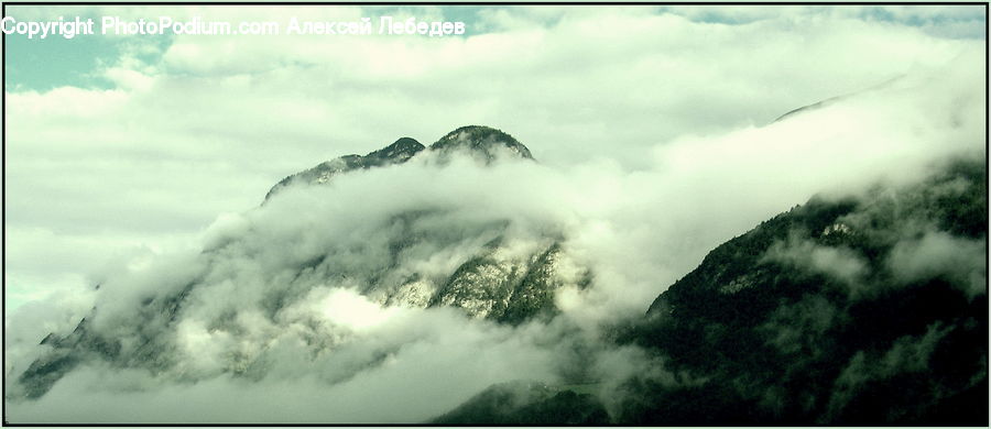 Alps, Crest, Mountain, Peak, Azure Sky, Cloud, Outdoors