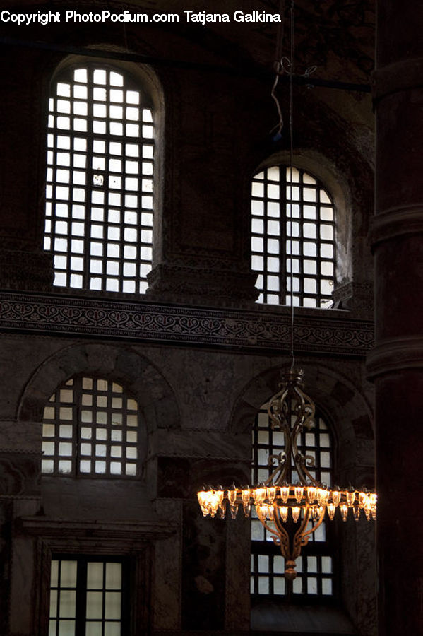 Window, Chandelier, Lamp, Table Lamp, Lampshade, Architecture, Church