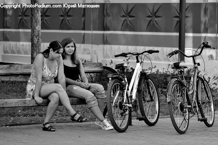 People, Person, Human, Bicycle, Bike, Vehicle, Bench