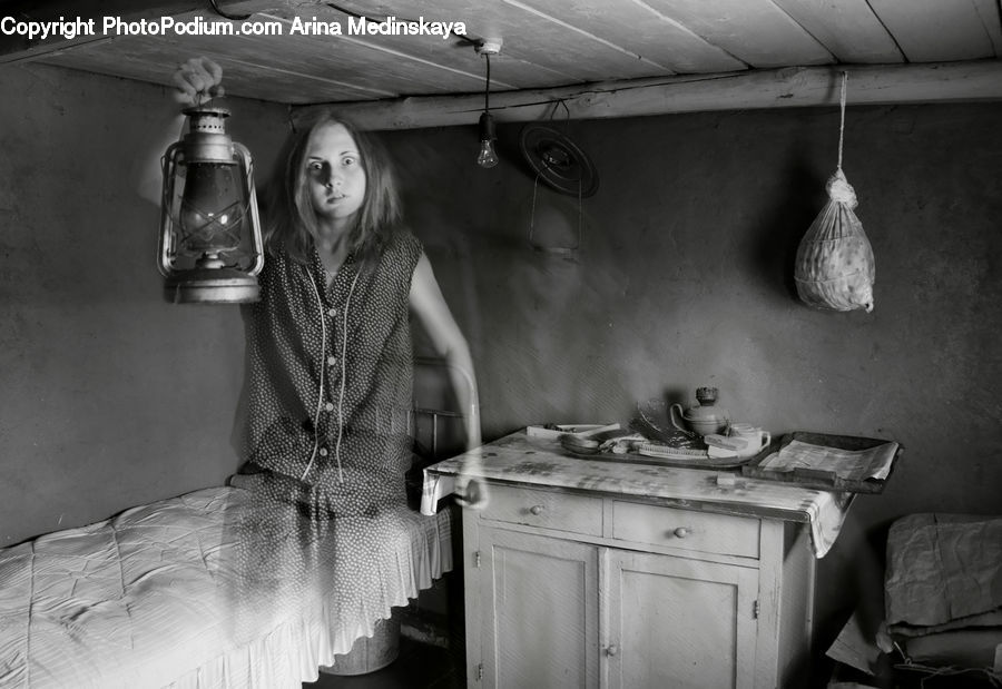 Garlic, Plant, Bedroom, Indoors, Room, Person, Portrait