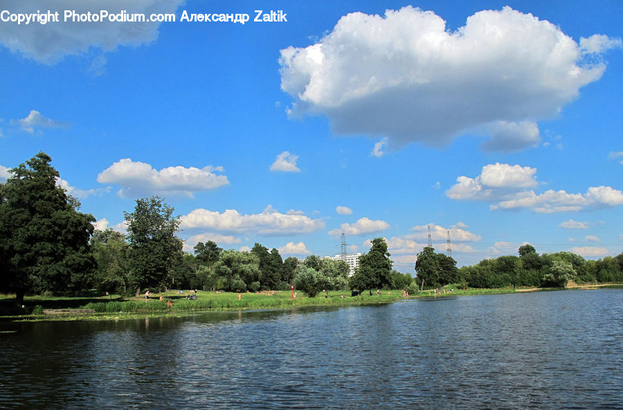 Cloud, Cumulus, Sky, Lake, Outdoors, Water, Azure Sky