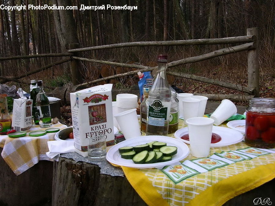 Bottle, Dining Table, Furniture, Table, Breakfast, Food, Meal