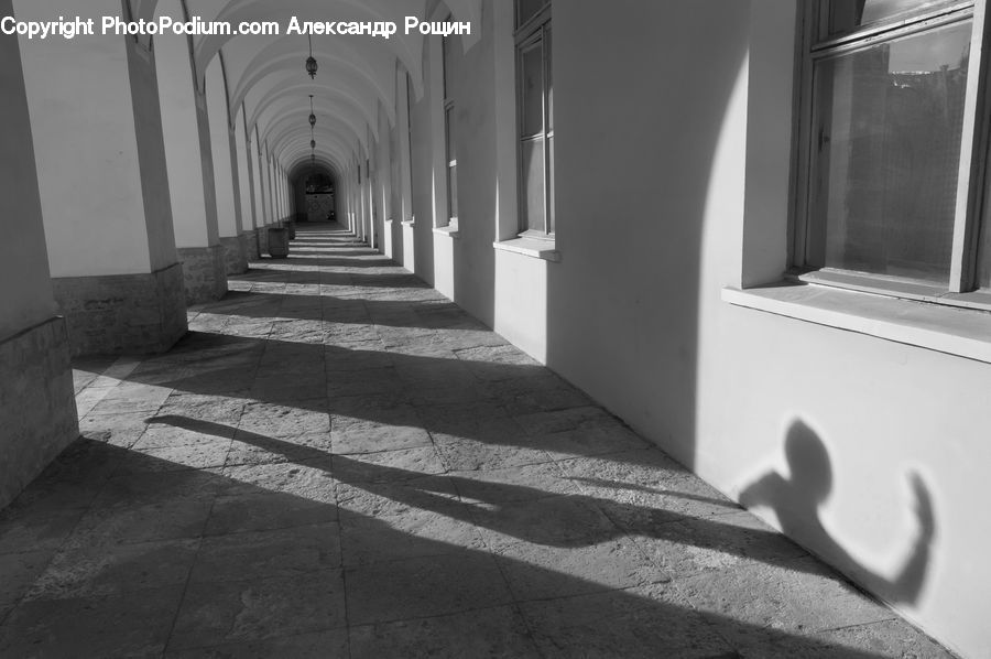 Corridor, Column, Pillar, Alley, Alleyway, Road, Street