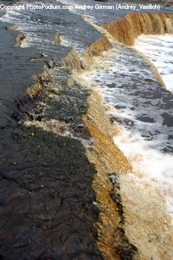 Coast, Outdoors, Sea, Water, Pavement, Cliff, Sea Waves