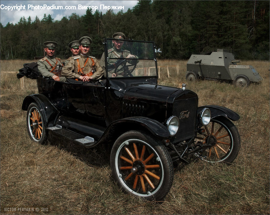 Antique Car, Car, Model T, Vehicle, People, Person, Human