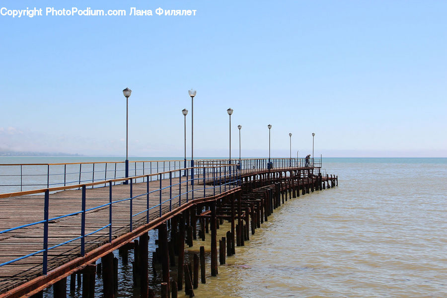 Dock, Pier, Coast, Outdoors, Sea, Water, Boardwalk