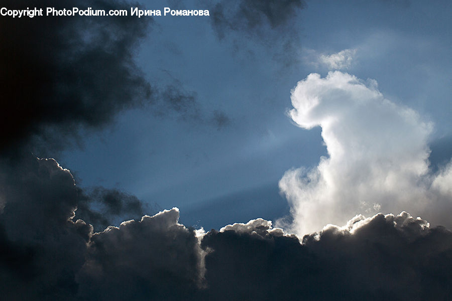 Cloud, Cumulus, Sky, Azure Sky, Outdoors, Storm, Thunderstorm