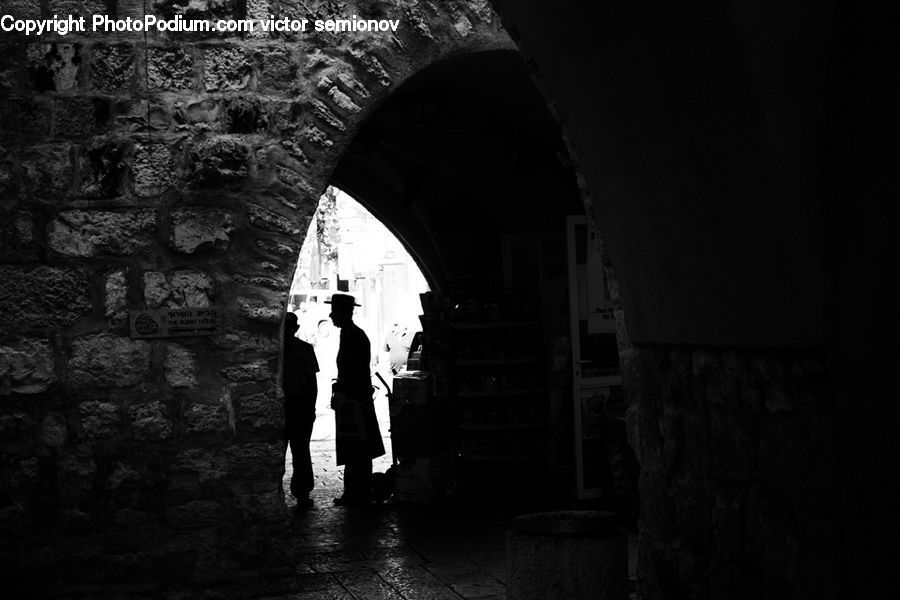 People, Person, Human, Arch, Silhouette, Alley, Alleyway