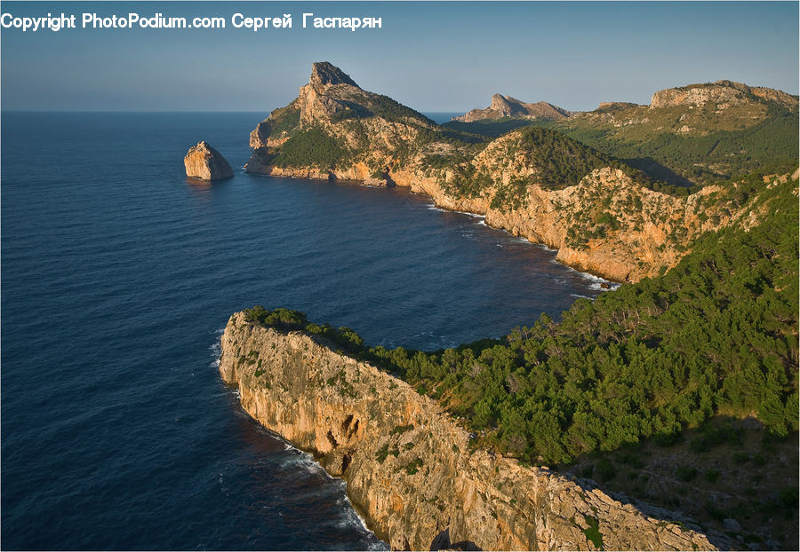 Promontory, Cliff, Outdoors, Coast, Sea, Water