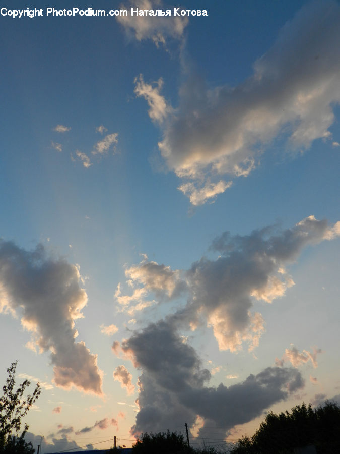 Azure Sky, Cloud, Outdoors, Sky, Cumulus, Dawn, Dusk