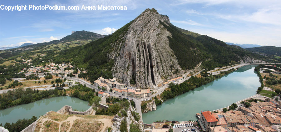 Crest, Mountain, Outdoors, Peak, Mountain Range, Aerial View, Building