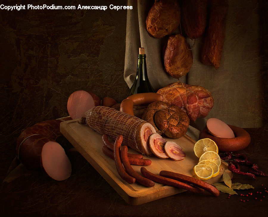 Food, Ham, Bread, Bread Loaf, French Loaf, Furniture