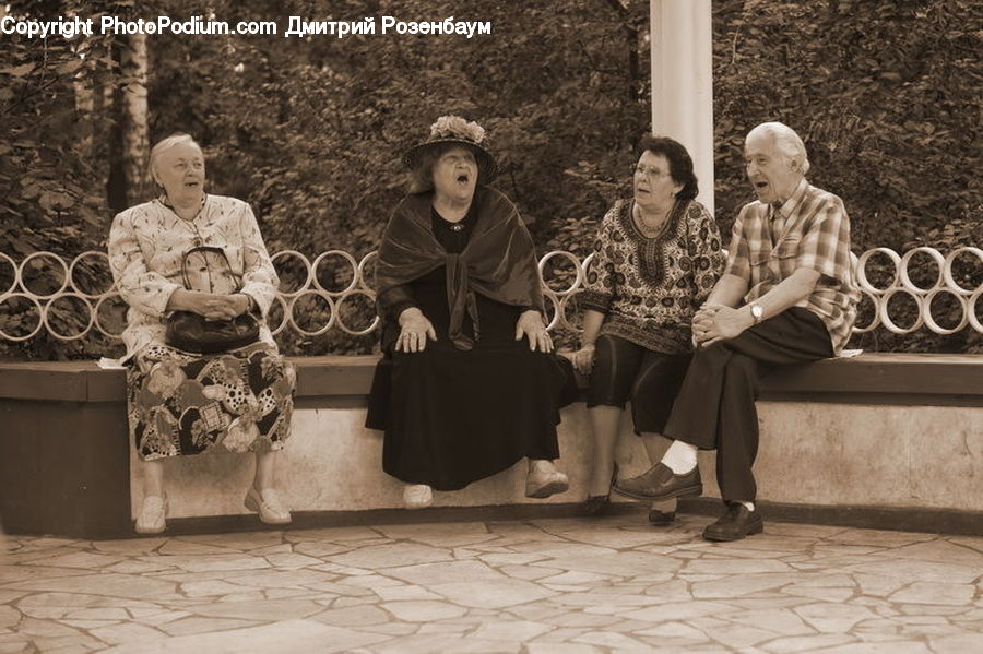 People, Person, Human, Plant, Potted Plant, Bench, Military