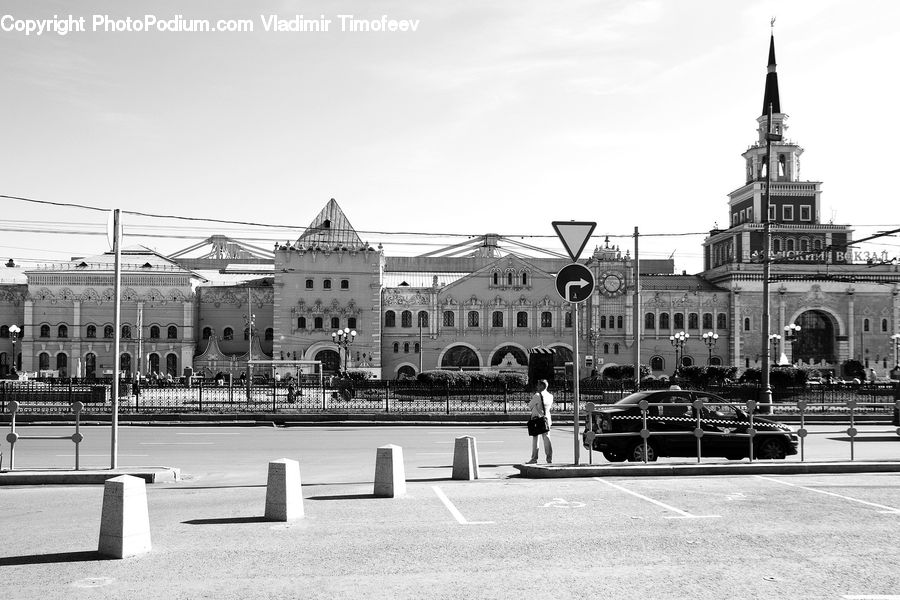 Architecture, Downtown, Plaza, Town Square, Court, Arch, Cinema