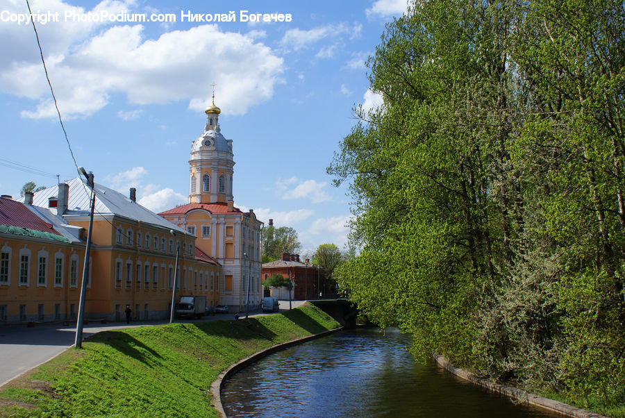Canal, Outdoors, River, Water, Castle, Ditch, Fort