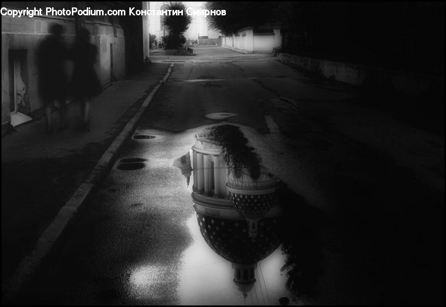 Alley, Alleyway, Road, Street, Town, Light, Fog