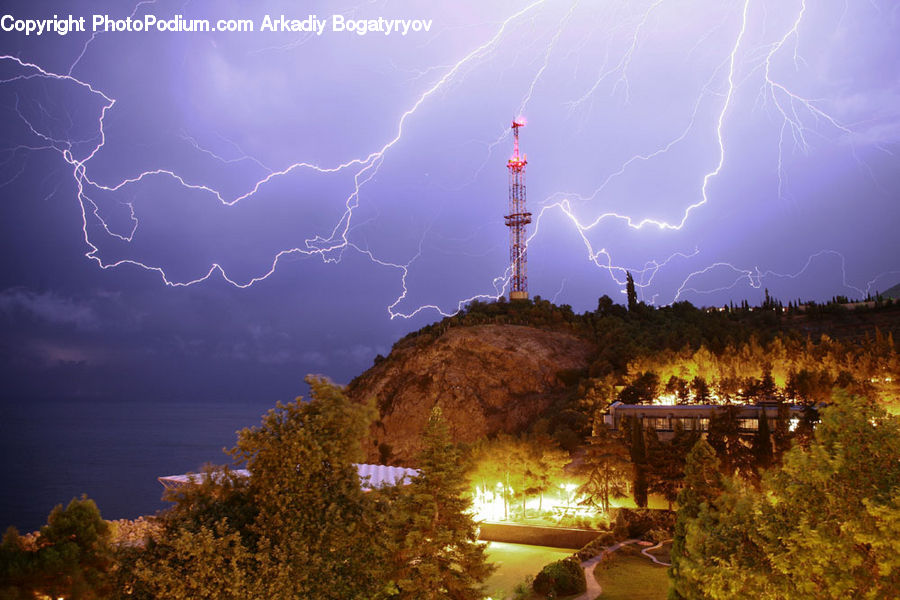 Light, Lightning, Weather, Landscape, Nature, Scenery, Outdoors