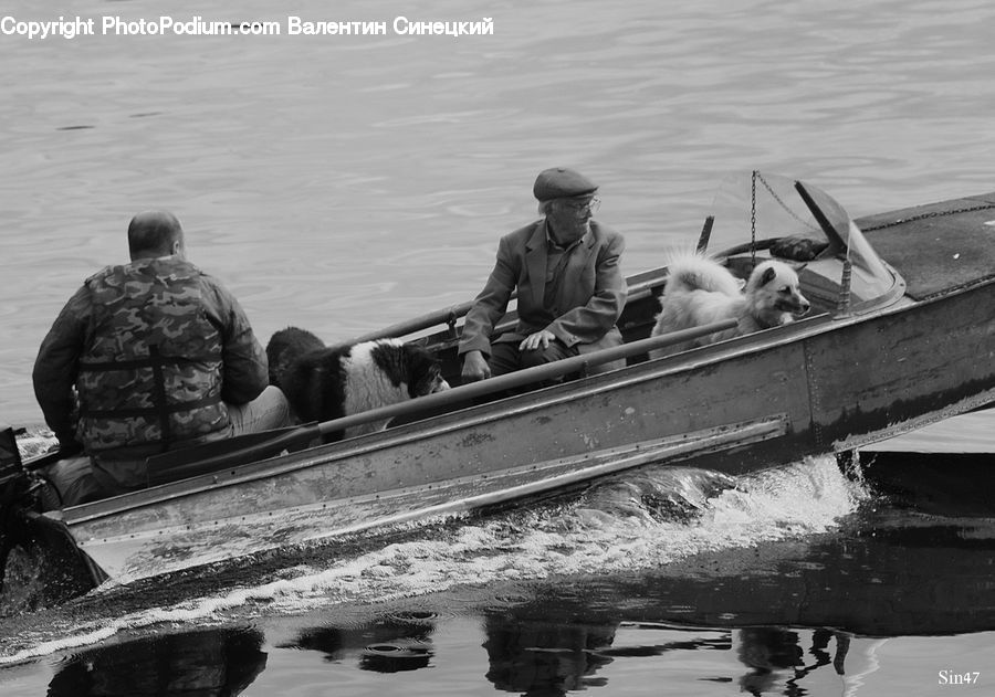 People, Person, Human, Boat, Watercraft, Animal, Canine
