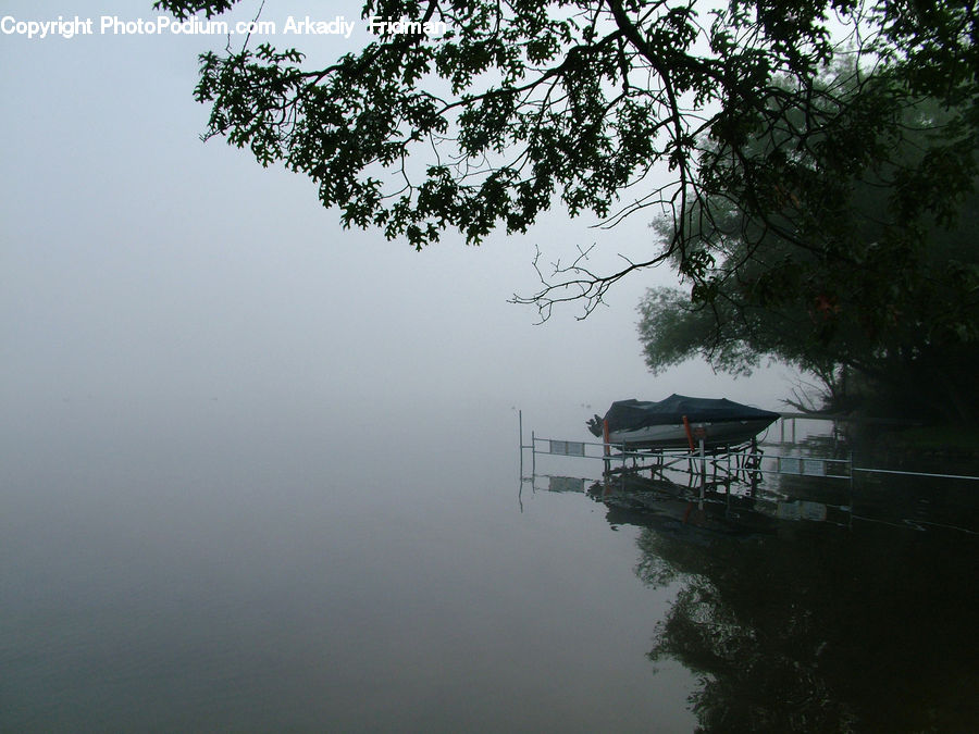 Fog, Canopy, Dock, Landing, Pier, Mist, Outdoors