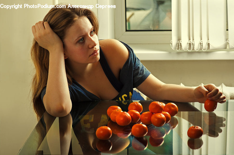 People, Person, Human, Citrus Fruit, Fruit, Orange, Apricot