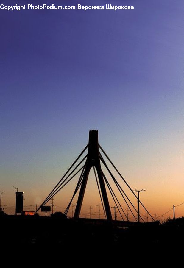 Dusk, Outdoors, Sky, Sunlight, Sunrise, Sunset, Bridge