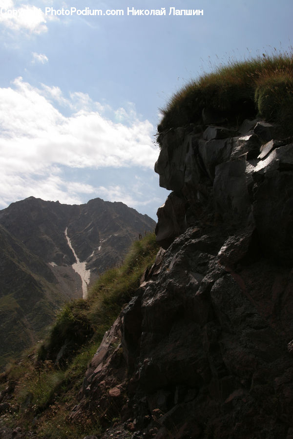 Alps, Crest, Mountain, Peak, Cliff, Outdoors, Valley