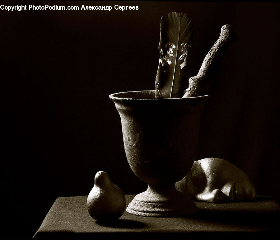 Glass, Goblet, Cannon, Mortar, Weaponry, Jar, Porcelain