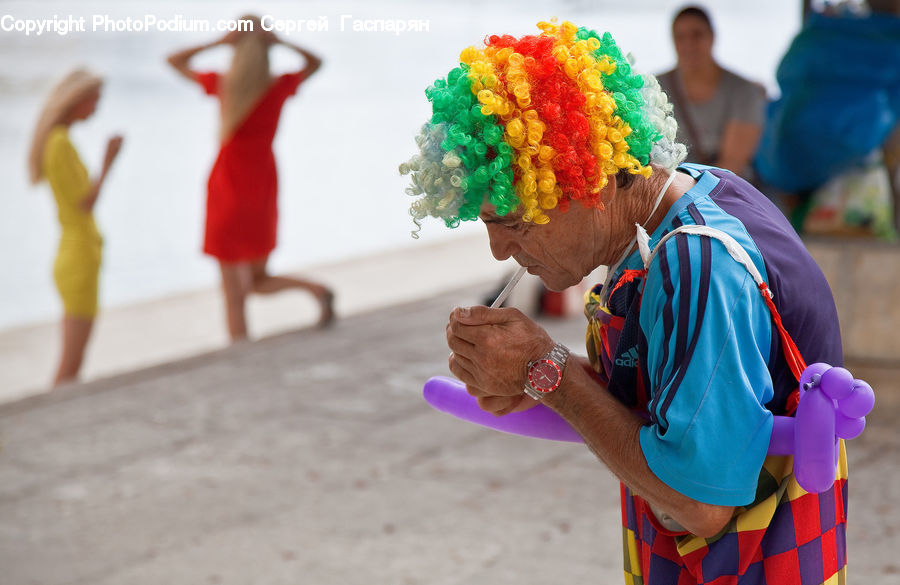 Clown, Performer, Person, People, Human, Carnival, Crowd