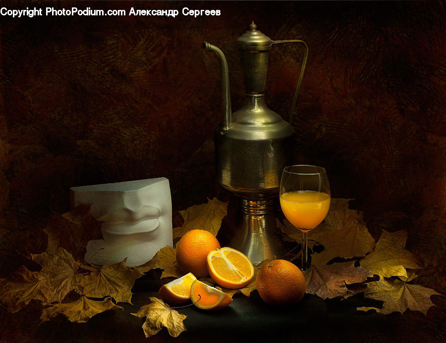 Citrus Fruit, Fruit, Orange, Maple, Maple Leaf, Plant, Ivy