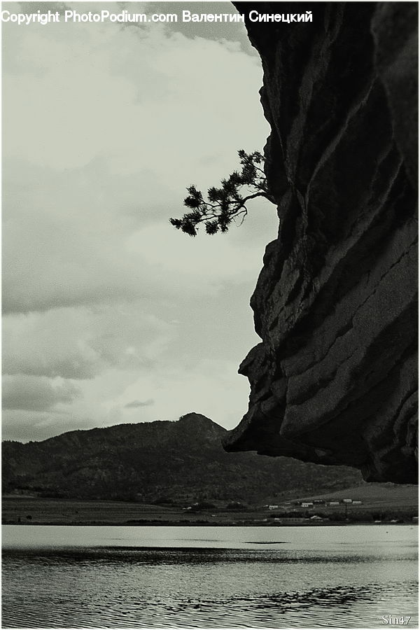 Rock, Water, Silhouette, Plant, Tree, Outdoors, Sand