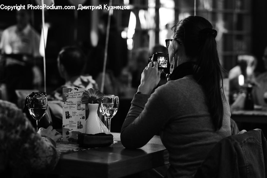 People, Person, Human, Photographer, Ashtray, Glass, Bar Counter