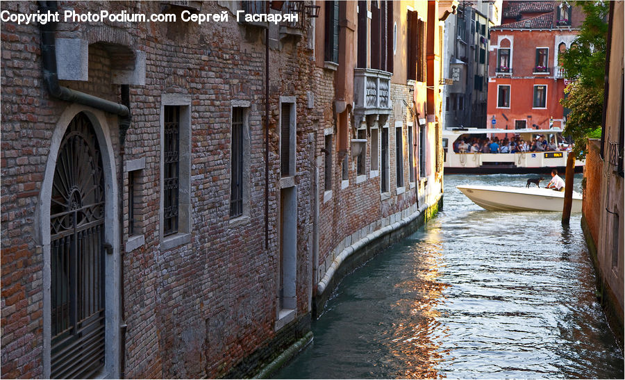 Brick, Boat, Watercraft, Cobblestone, Pavement, Walkway, Dock