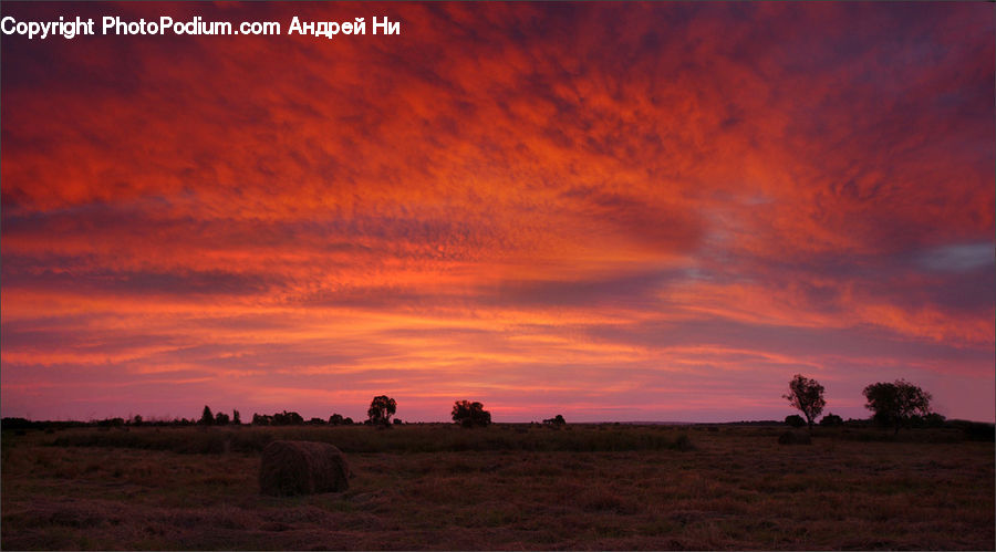 Dawn, Dusk, Red Sky, Sky, Sunrise, Sunset, Landscape